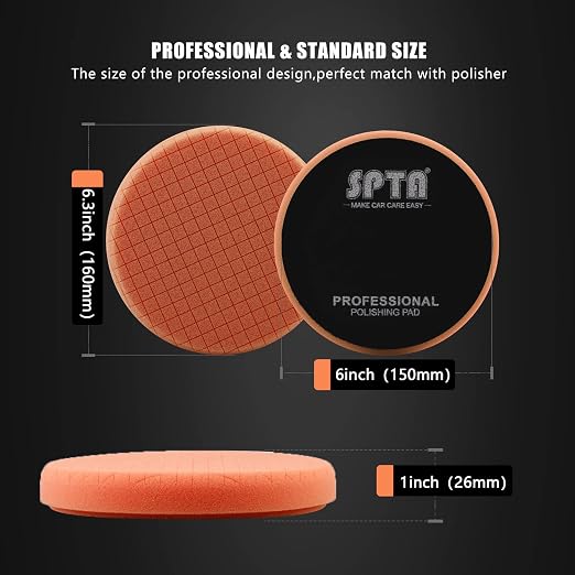 Buffing Sponge Pads, SPTA 5Pcs 6.5 Inch Face - Image 5