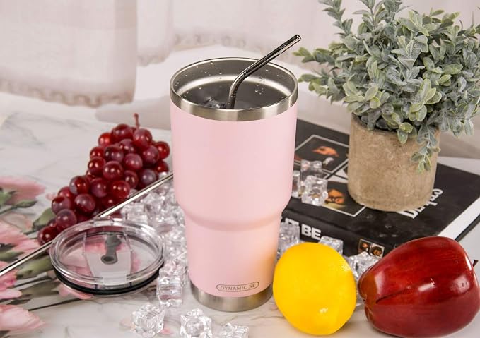 D·S 30oz Sakura Pink Tumbler Stainless Steel Double Wall Vacuum Insulated Mug - Image 2