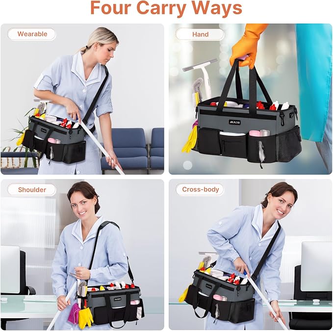 Large Wearable Cleaning Caddy Bags, Cleaning Supplies Storage Bag - Image 6