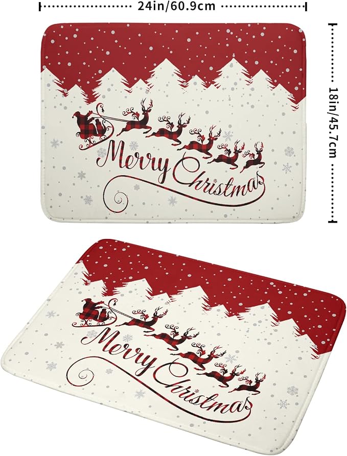 Christmas Moose Dish Drying Mat 18x24 - Image 2