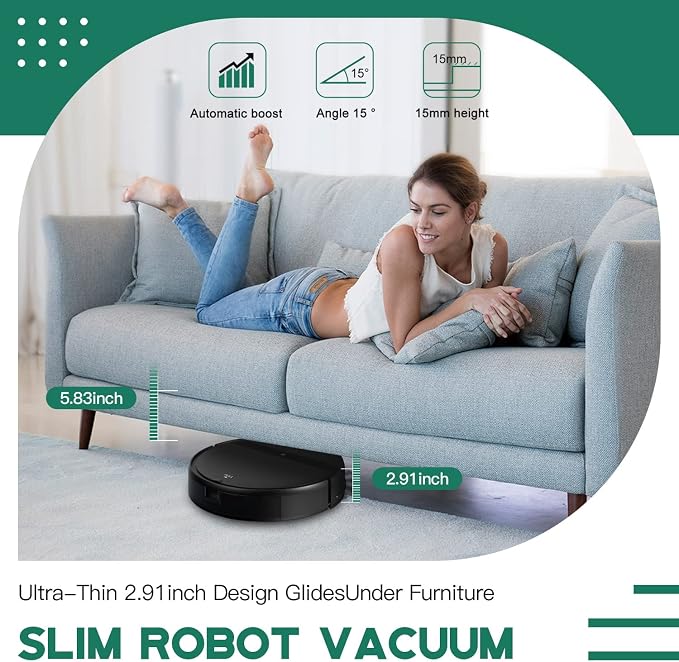 Robot Vacuum for Pet Hair, 2-in-1 Vacuum & Mop Combo - Image 6