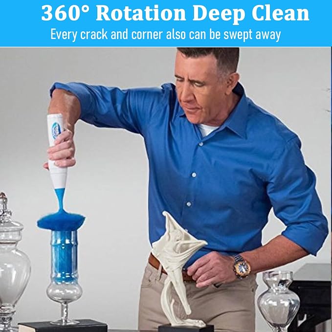 Multifunction Dust Collector Cleaning Brush Feather-Spin Duster Cleaning Tool - Image 3