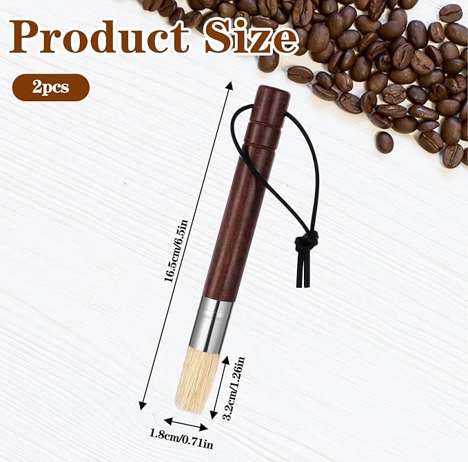 2 Pack Coffee Grinder Cleaning Brush, Espresso Machine Brush - Image 2