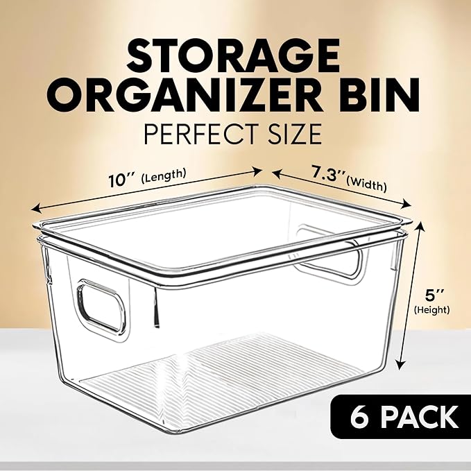 Clear Plastic Storage Bins - Image 2
