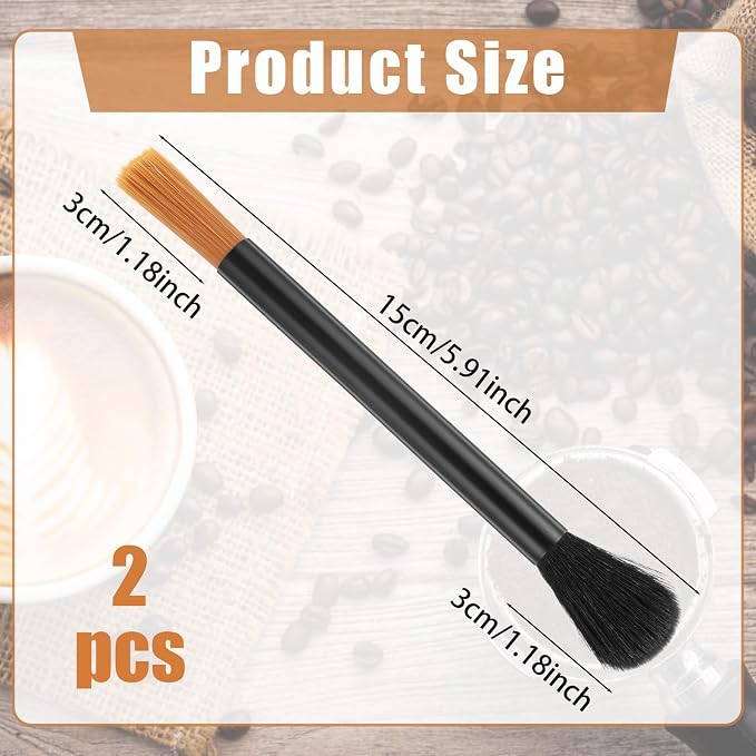 2Pcs Coffee Grinder Cleaner Brush - Image 2