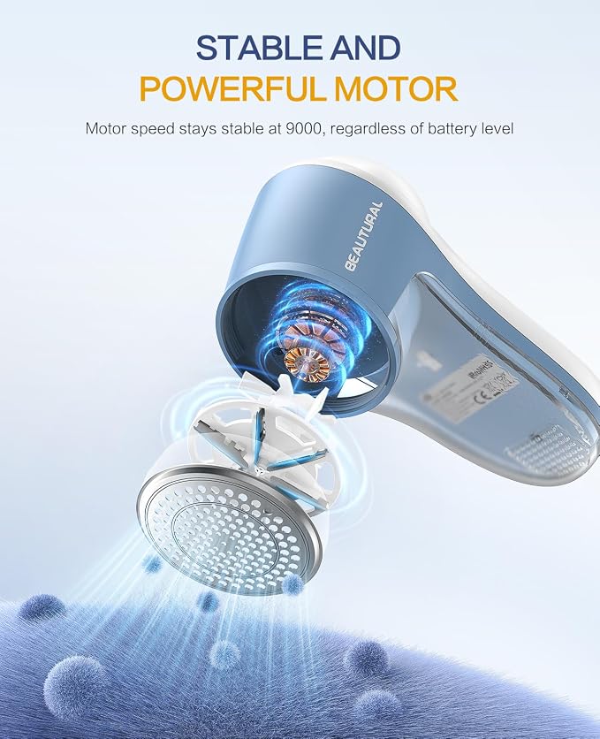 BEAUTURAL Fabric Shaver, Rechargeable Lint Remover - Image 2