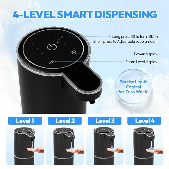 2 Pack Automatic Soap Dispenser Touchless, Liquid Hand Soap Dispenser 12.8oz - Image 2