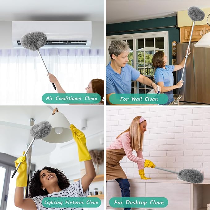 Ceiling Fan Cleaner Duster, Reusable Microfiber Ceiling Fan Blade Cleaner Duster - Image 6