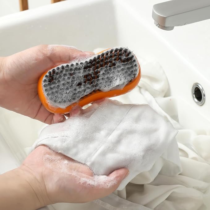 Laundry Stain Brush 2 Pack Two-Side Soft Bristle Scrub Brush - Image 3
