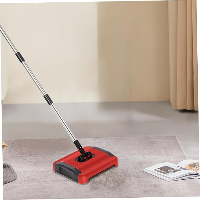 Carpet Sweeper Manual 3 Rolling Brushes Floor Sweeper Carpet Brush - Image 4