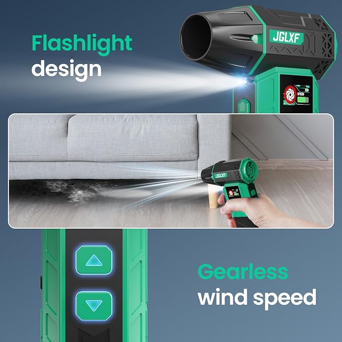 Electric Air Duster Upgraded, 130000RPM Gear Adjustable Compressed Air Duster - Image 8
