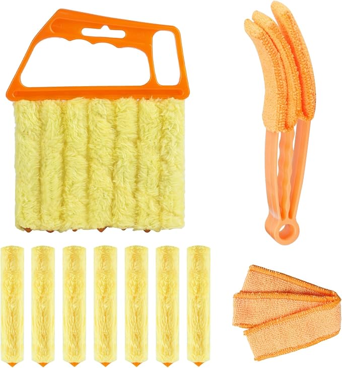 10-Pack Window Blind Cleaner Set: Includes 1× 7-Finger Detail Brush, 1× Shutter by Zxglxinyao