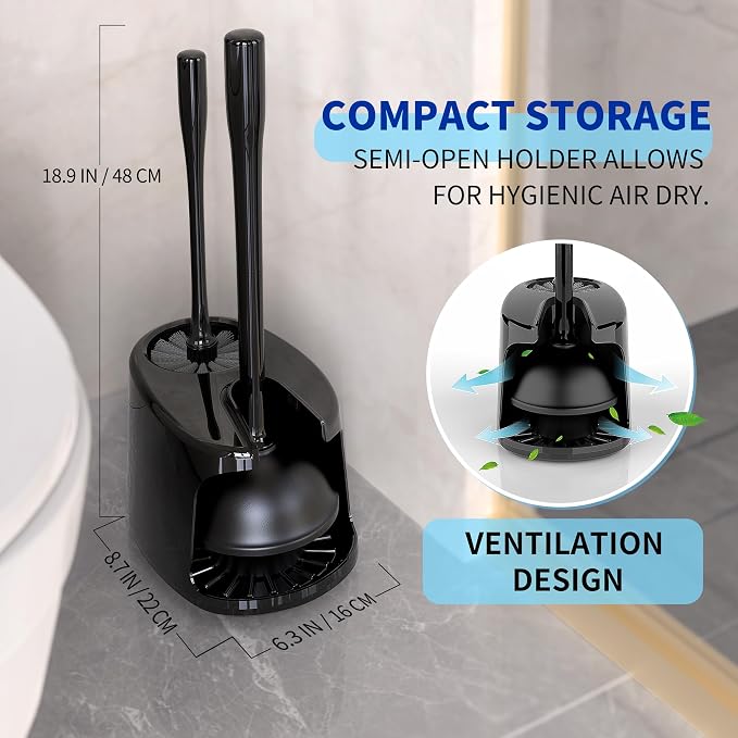 MR.SIGA Toilet Plunger and Bowl Brush - Image 3