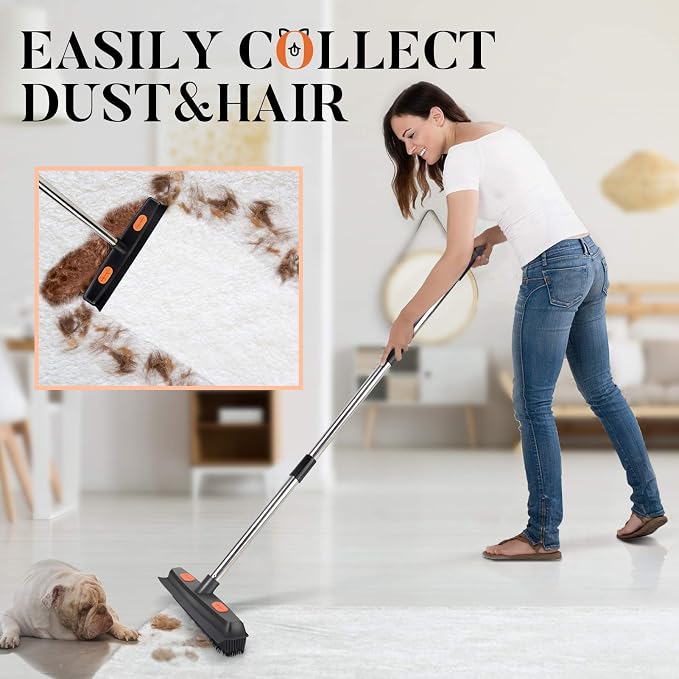 Conliwell Rubber Broom Carpet Rake - Image 4
