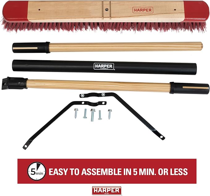Harper 24 Inch Premium Indoor/Outdoor Wet/Dry, Mulch All-Purpose Push Broom - Image 6