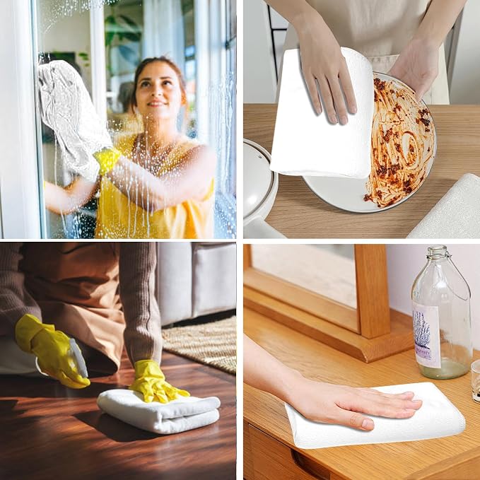 4 Pcs Extra Large Microfiber Cleaning Cloth 30 x 20 Inch Reusable Thick - Image 3