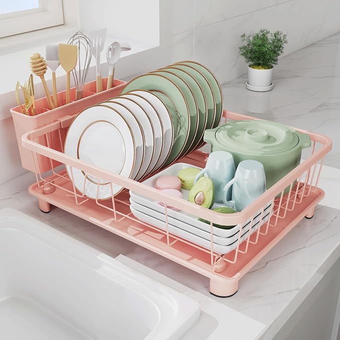 Pink Dish Drying Rack by Hiviweer