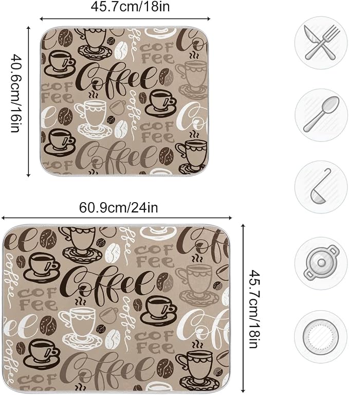 Brown Coffee Dish Drying Mat - Image 2