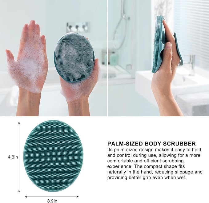 INNERNEED Soft Silicone Body Cleansing Brush Shower Scrubber, Gentle - Image 4