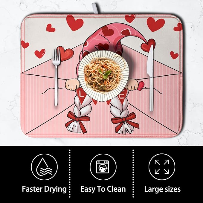 Valentine's Day Love Letter Dish Drying Mat - Image 4