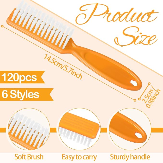 Mifoci 120 Pcs Handle Grip Nail Brush - Image 2