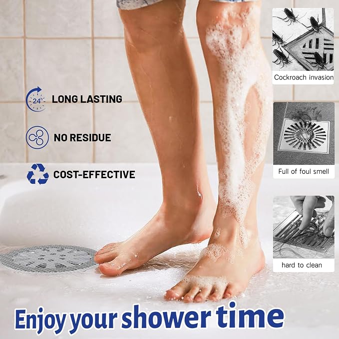 Shower Drain Hair Catcher, 35 Pack Disposable Hair Catcher Shower Drain Mesh - Image 2