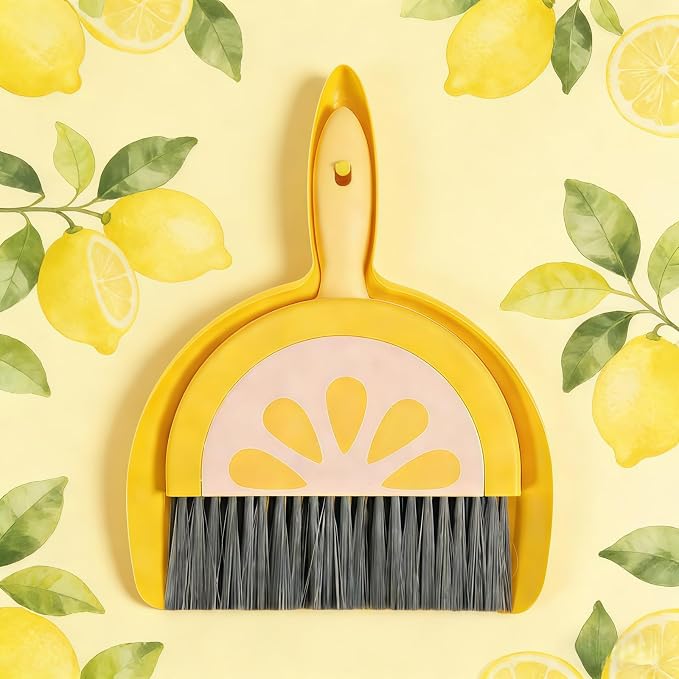 1Pcs Small Broom and Dustpan Set Cute Little Yellow Green Hand Mini Broom and - Image 6