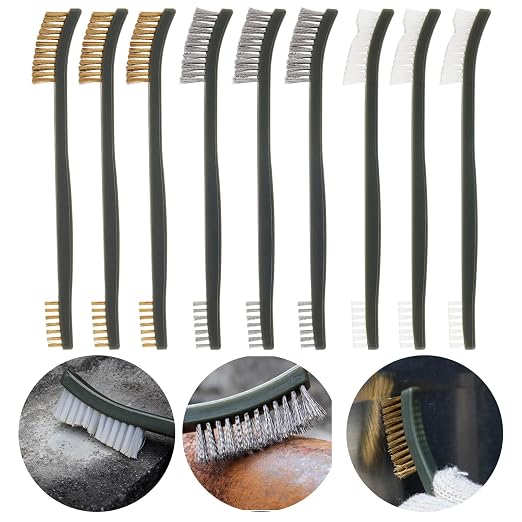 OriGlam Mini Wire Brush Set, Paint and Dirt Remover, Cleaning Welding Slag and - Image 2
