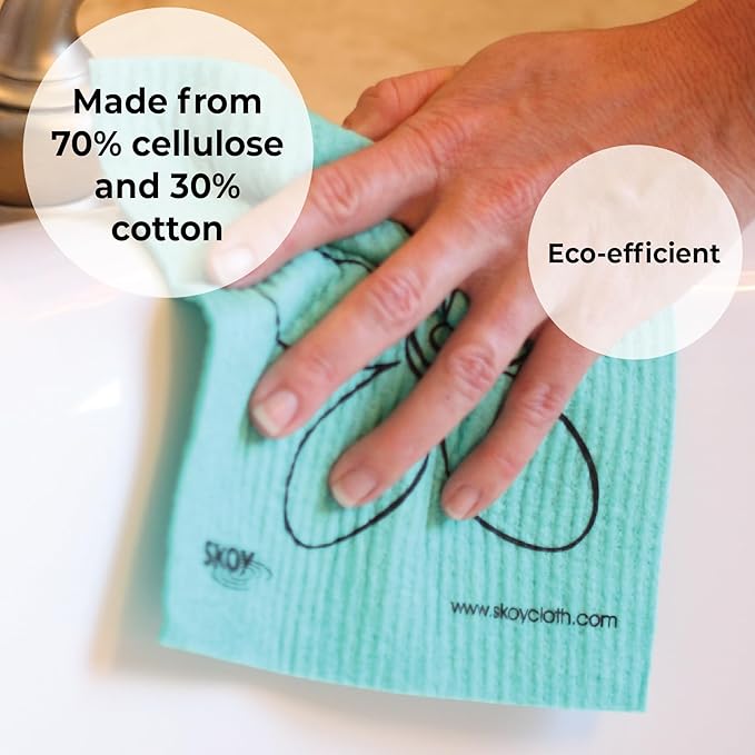 Skoy Cloth, Reusable Cleaning Cloths, Planet-Friendly, Dishwasher and Dryer-Safe - Image 6