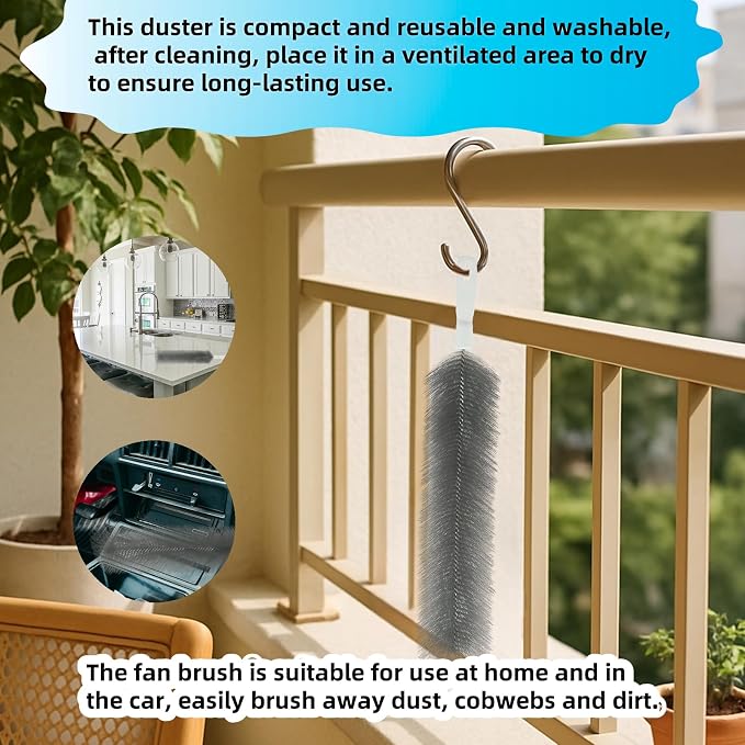 Fan Cleaning Brush, Bendable Fan Duster Fans Cleaner - Image 5