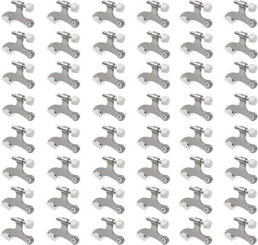 48 Pack Hinge Pin Brushed Nickel Door Stopper, Adjustable Heavy Duty Hinge Pin by SUNTAI