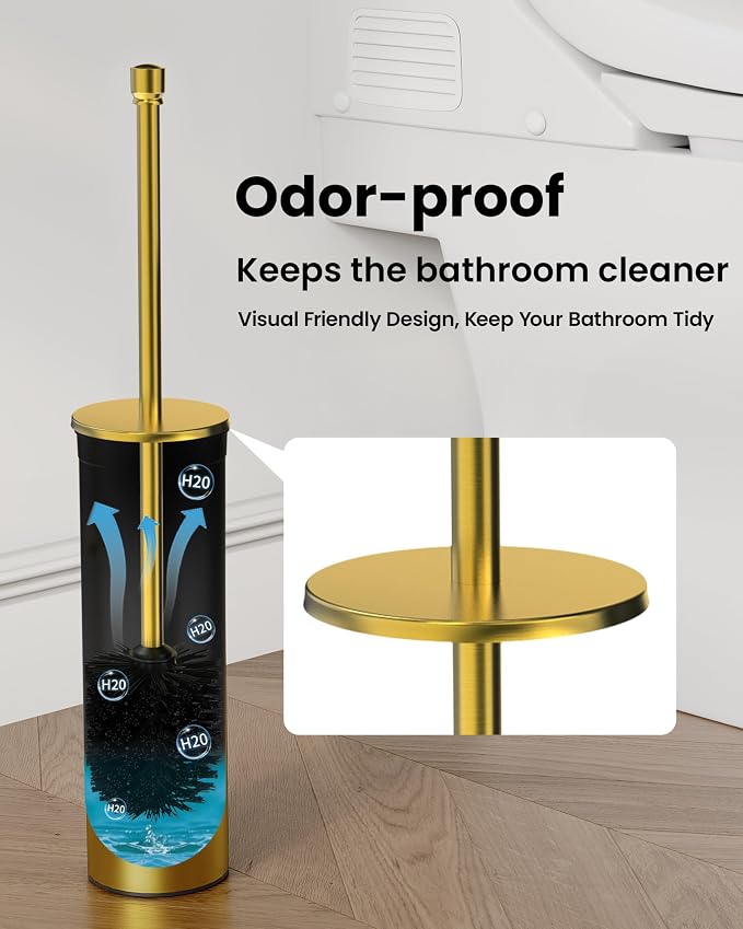 Toilet Brush and Holder Set, Toilet Bowl Brush - Image 3