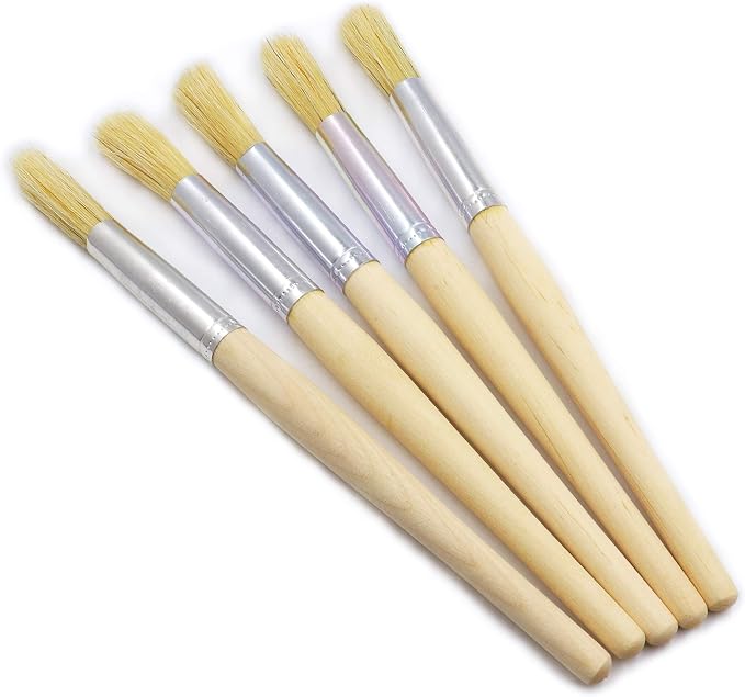 LBY 5pcs Natural Pig Bristle Espresso Maker Cleaning Brush, 195mm Household - Image 2