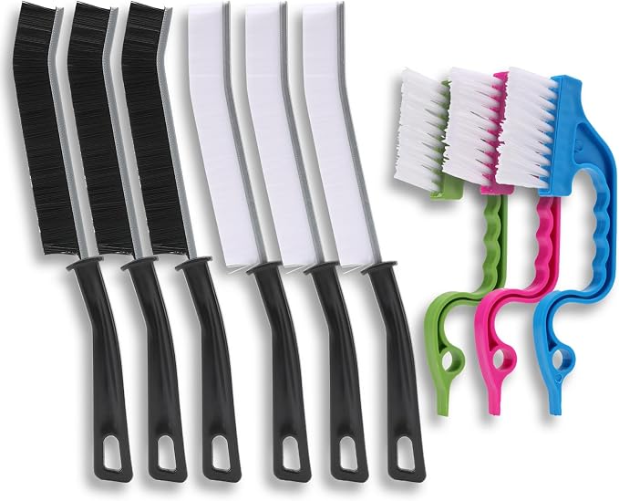 9 Pcs Crevice Cleaning Brush, Bathroom Gap Brush, Hand-held Groove Gap Cleaning by Edgnb