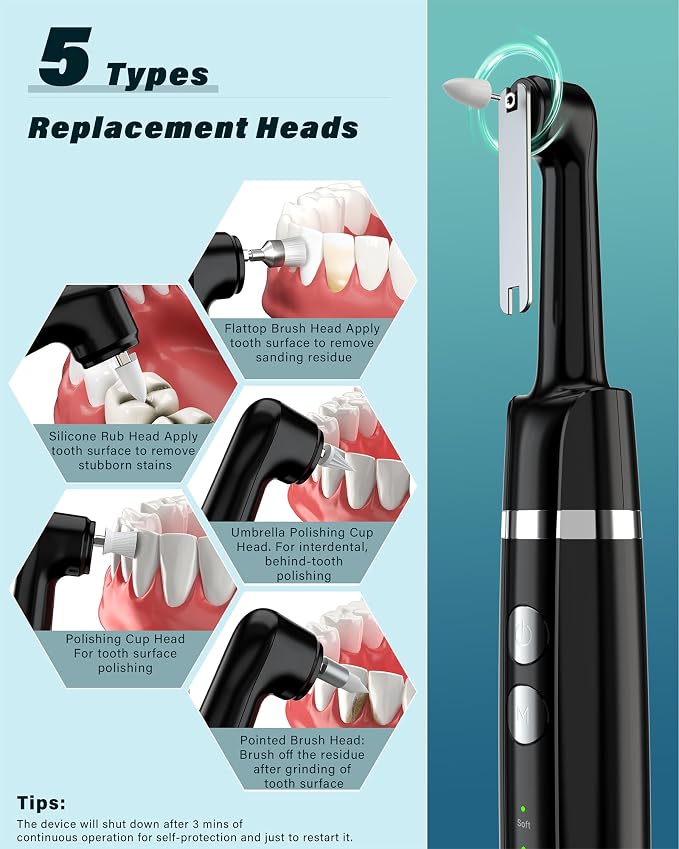 Tooth Polisher, Rechargeable Tooth Whitening Kit - Image 3
