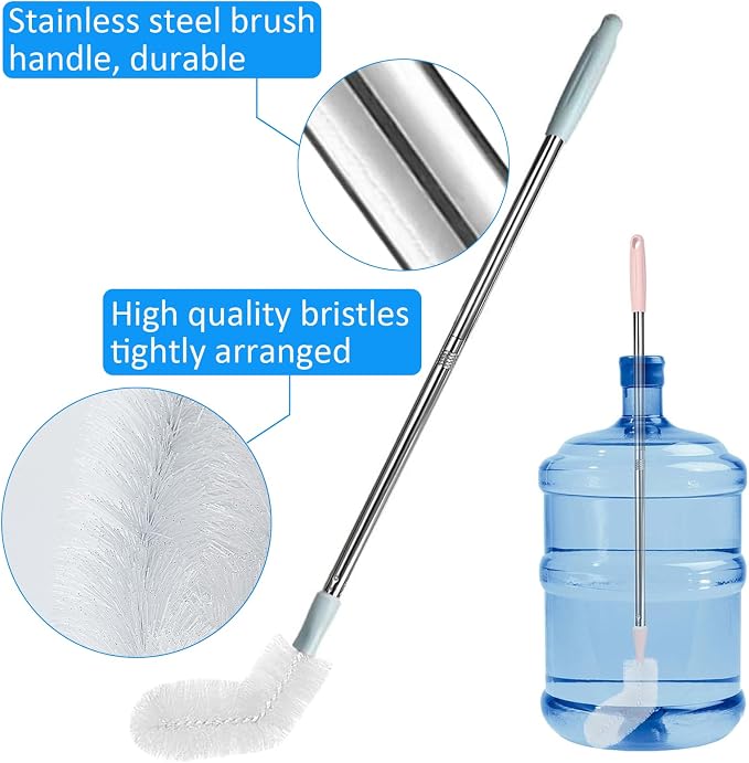 2 Pack 29.5" Bottle Brush Extra Long Stainless Steel Bottle Brushes Bendable - Image 4