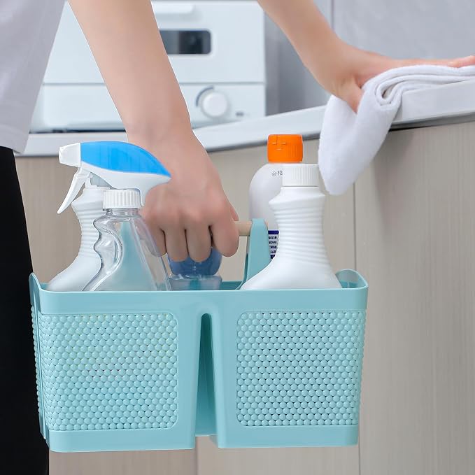 rejomiik Portable Shower Caddy Basket Plastic Cleaning Caddy Organizer Storage - Image 5