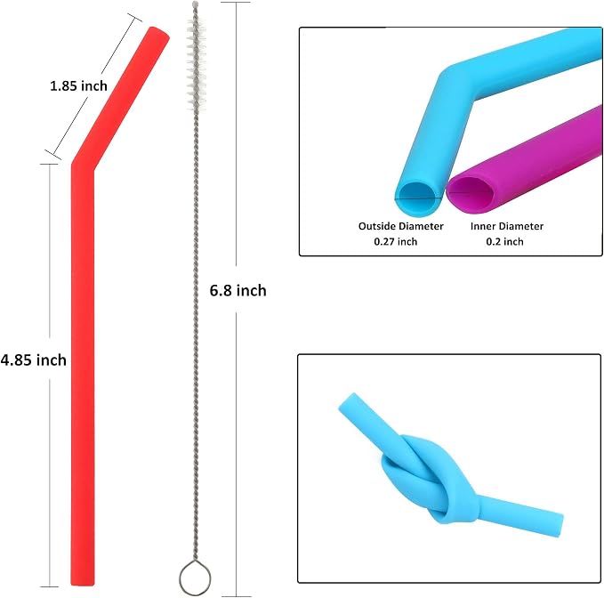 Reusable Silicone Straws for Toddlers & Kids - Image 2