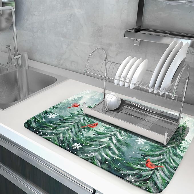 Winter Pines Tree Dish Drying Mats - Image 5