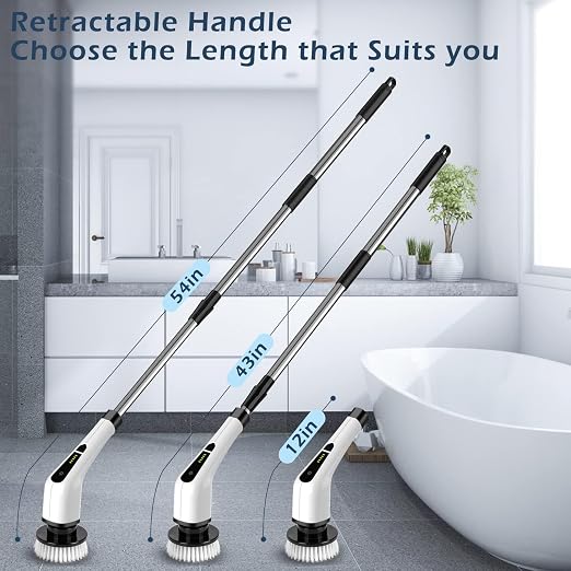 Electric Spin Scrubber, Cordless Cleaning Brush Scrubber - Image 2