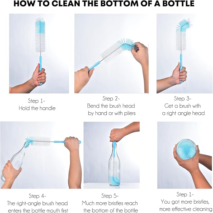 ALINK 17 inch Extra Long Bottle Cleaning Brush Cleaner - Image 3