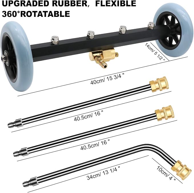 ZALALOVA Pressure Washer Undercarriage Cleaner, 16 Inch Power Washer Surface - Image 5