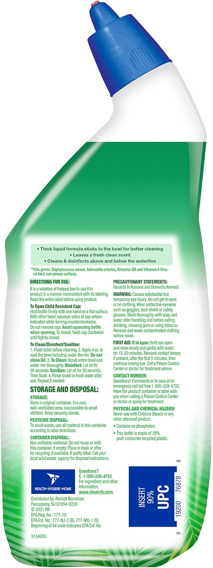 Lysol Toilet Bowl Cleaner Gel, For Cleaning and Disinfecting, Stain Removal - Image 6