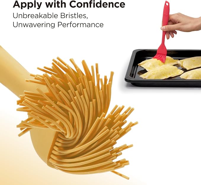 Kitchen Mama WaltzGrip Platinum Silicone Basting Pastry Brush: Set of 2 - Image 5
