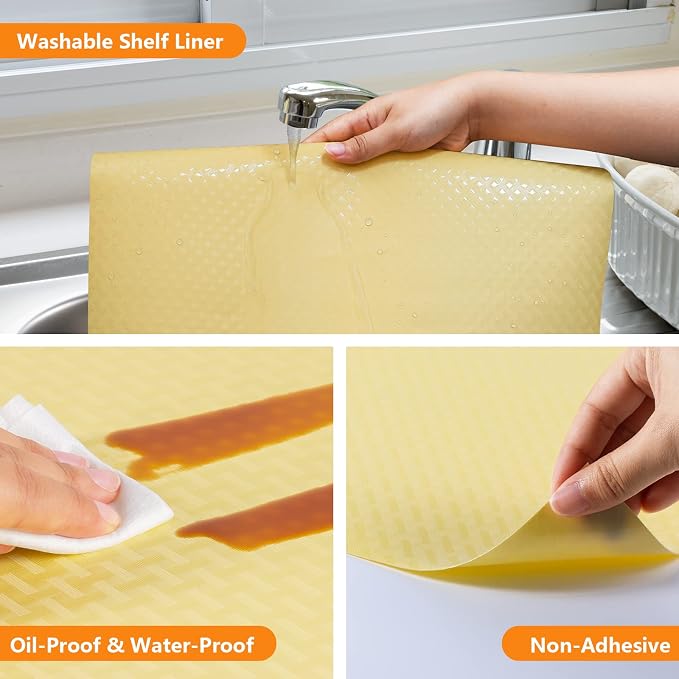 Shelf Liners for Kitchen Cabinets Refrigerator Liners Waterproof Kitchen - Image 3