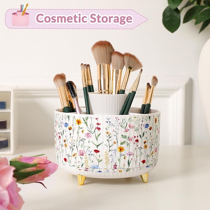 SKYDUE 360 Degree Rotating Desk Organizer, Dual-Purpose Pencil Pen Holder - Image 5