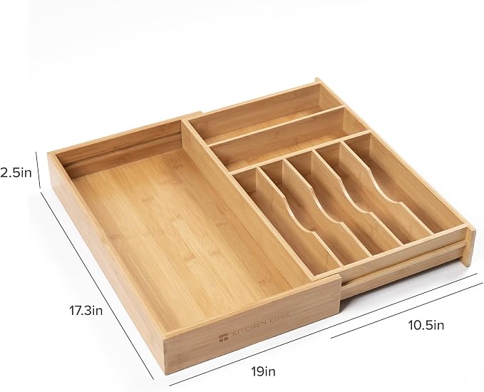 KitchenEdge Premium Silverware, Flatware and Utensil Organizer - Image 7