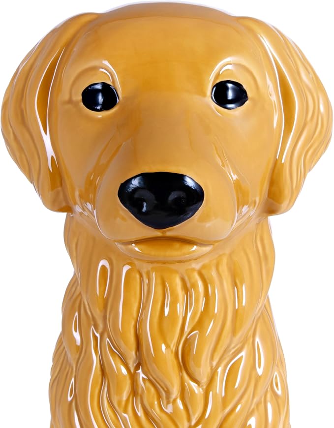 Golden Retriever Ceramic Toilet Brush Holder - Image 7