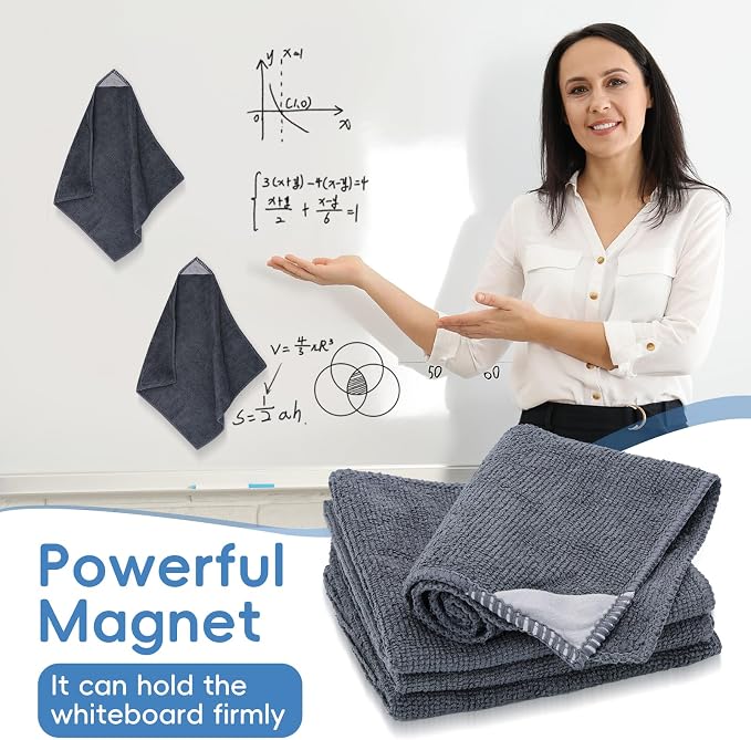 4 Pack Magnetic Microfiber Cleaning Cloth, Dry Erase Erasers Cleaner - Image 5