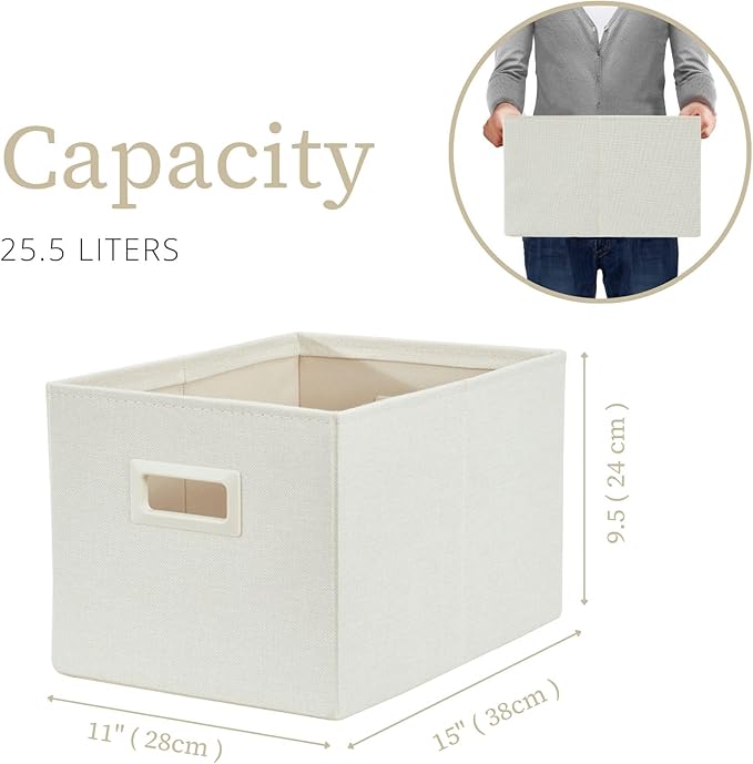 DECOMOMO Storage Bins for Shelves Robust Fabric Closet Bins for Shelves Toy - Image 8
